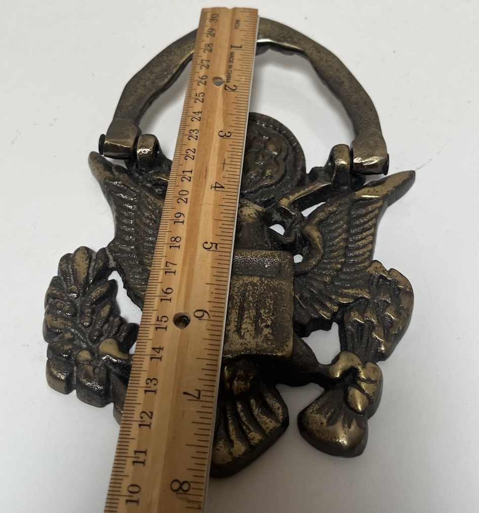 Vintage Brass American Eagle Door Knocker Patriotic.
