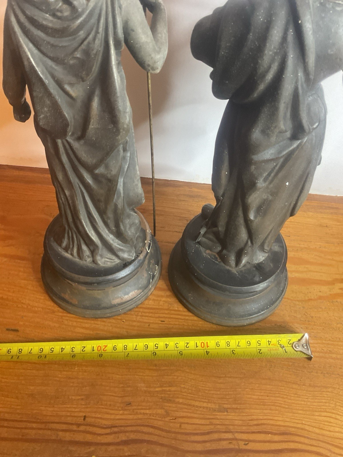 PAIR Renaissance Dressed Victorian FIGURES / CLOCK STATUES
