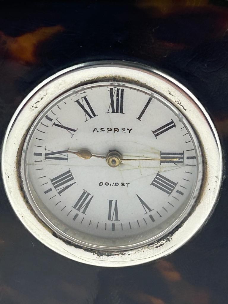 Antique Solid Silver Mounted Carriage Clock Retailed By Asprey Circa 1902 London