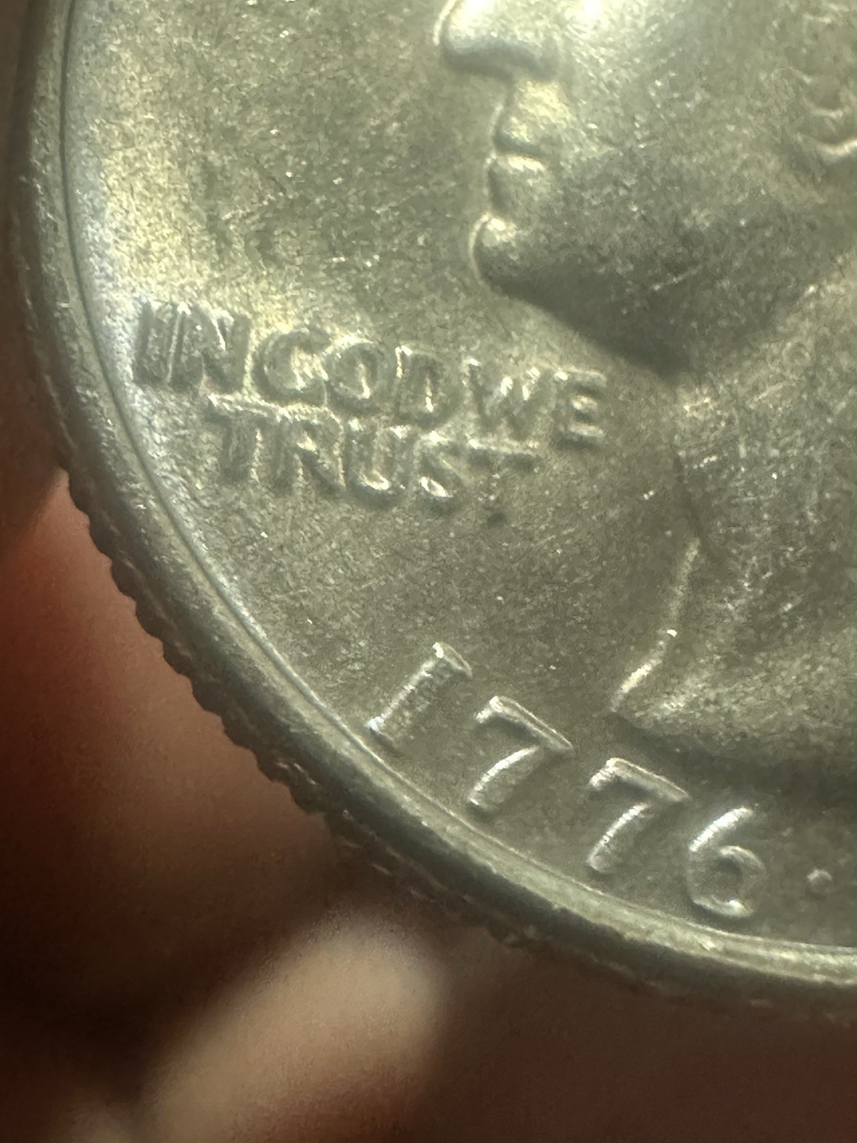 1976D Washington Bicentennial Quarter Rainbow Tone On Both Sides, Very Beautiful