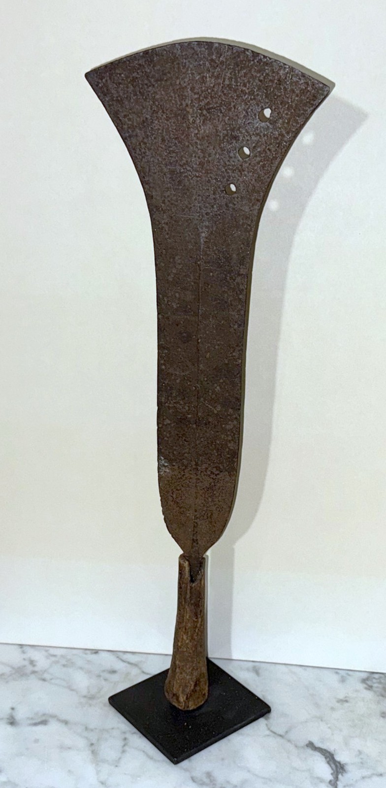 VINTAGE EKONDA PEOPLE 20″ METAL CURRENCY SLASHING SWORD WEAPON – FROM CONGO