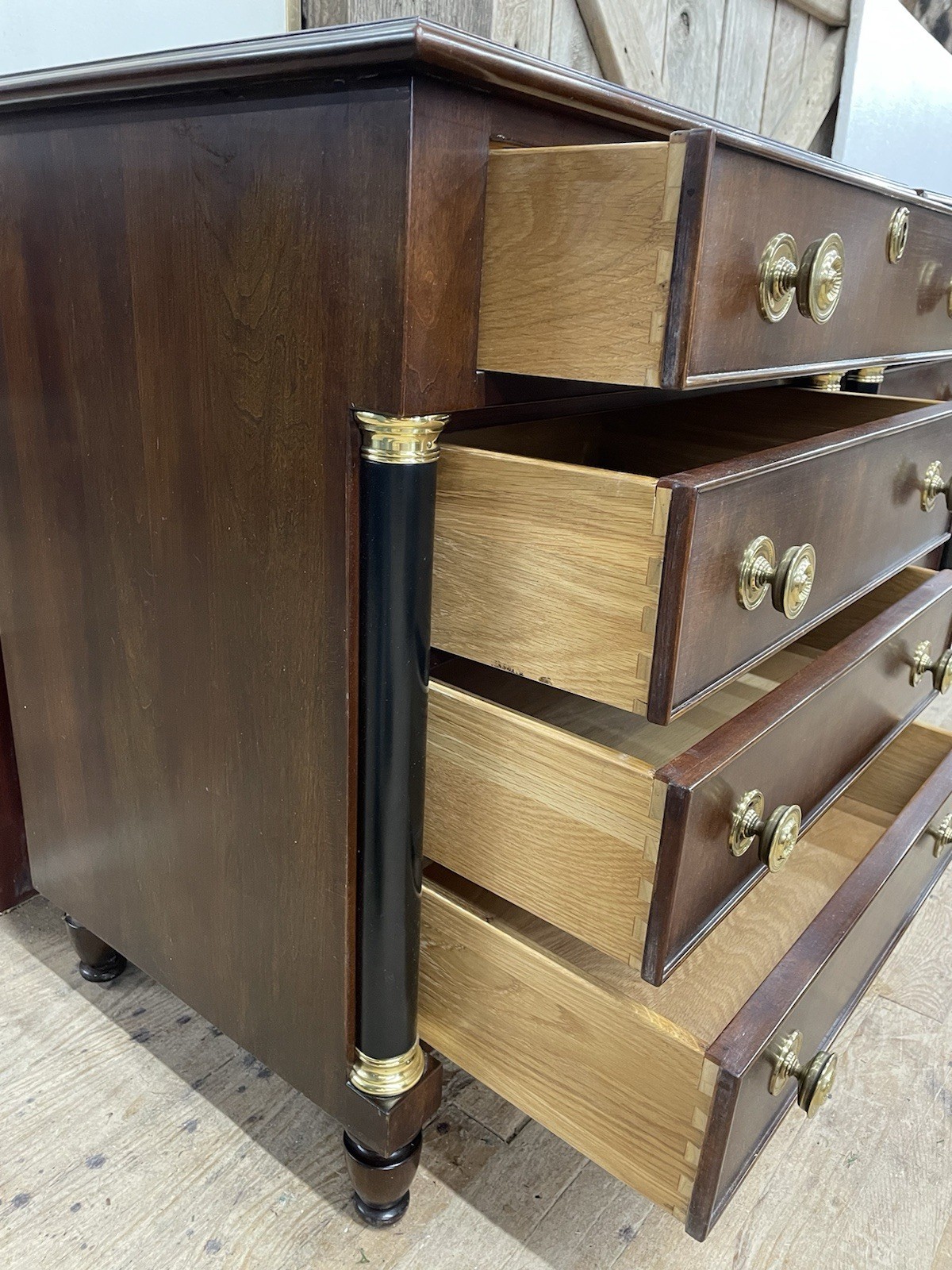 Statton Empire Biedermeier Solid Cherry Nightstand lamp table Last of USA made
