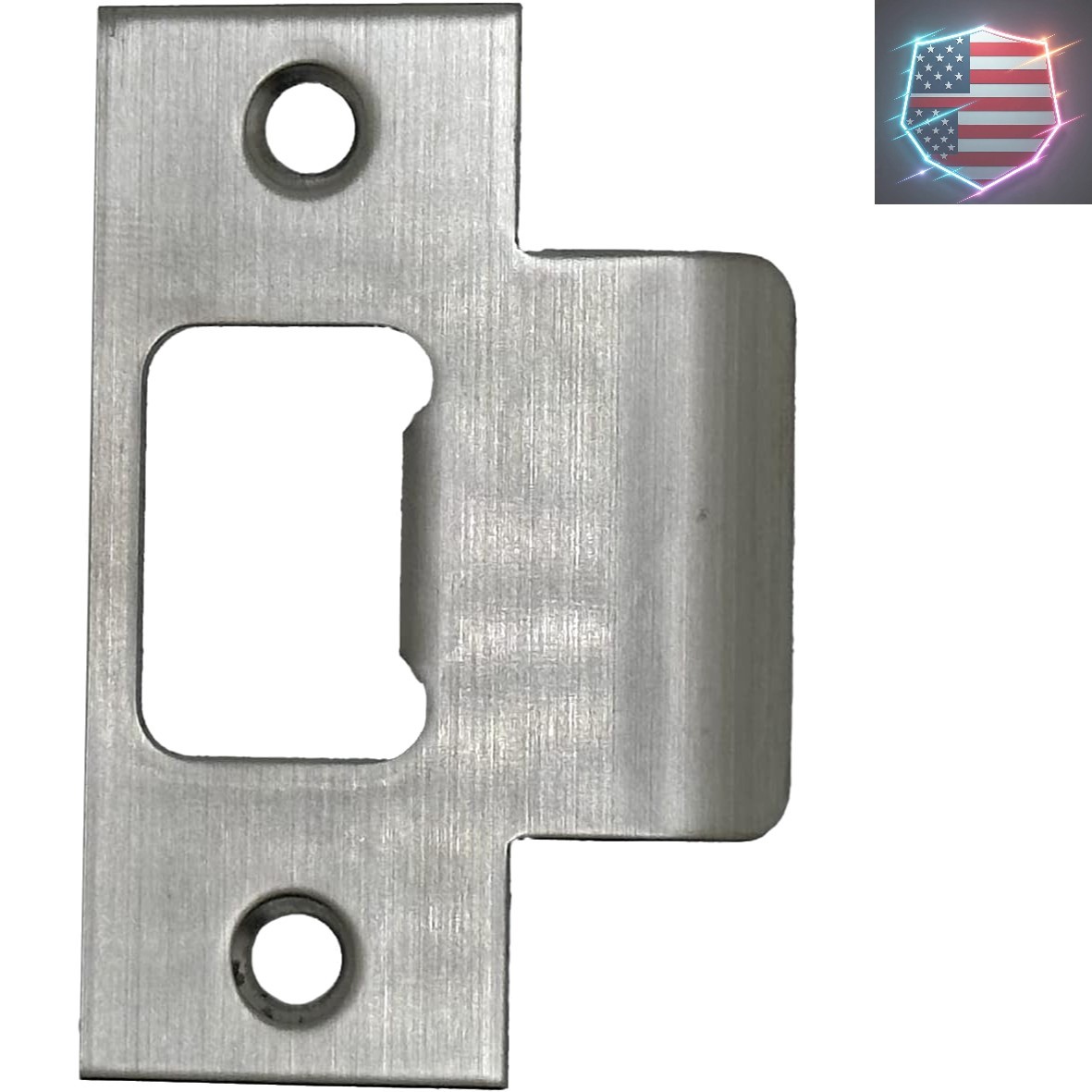 Door T-Strike Plate – High Security Steel – Stainless Steel Finish – 1-1/8 in…