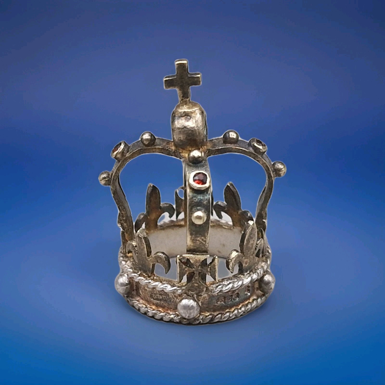 Sterling Silver Gilt & Ruby Crown Thimble Holder Limited Edition of 200