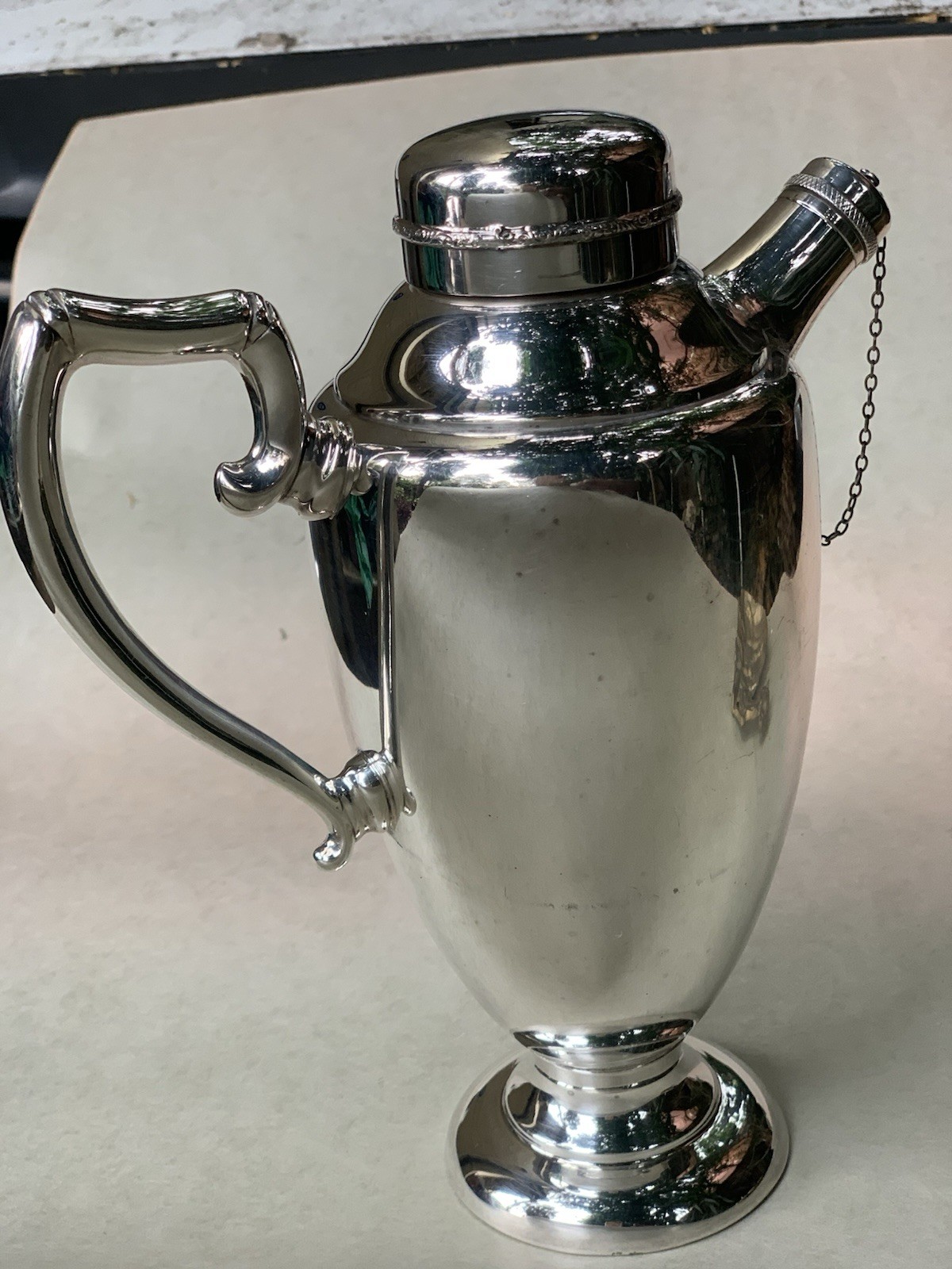 Art Deco Silver Plated Cocktail Shaker Mixer Crusader Silcraft Melbourrne Vnt.