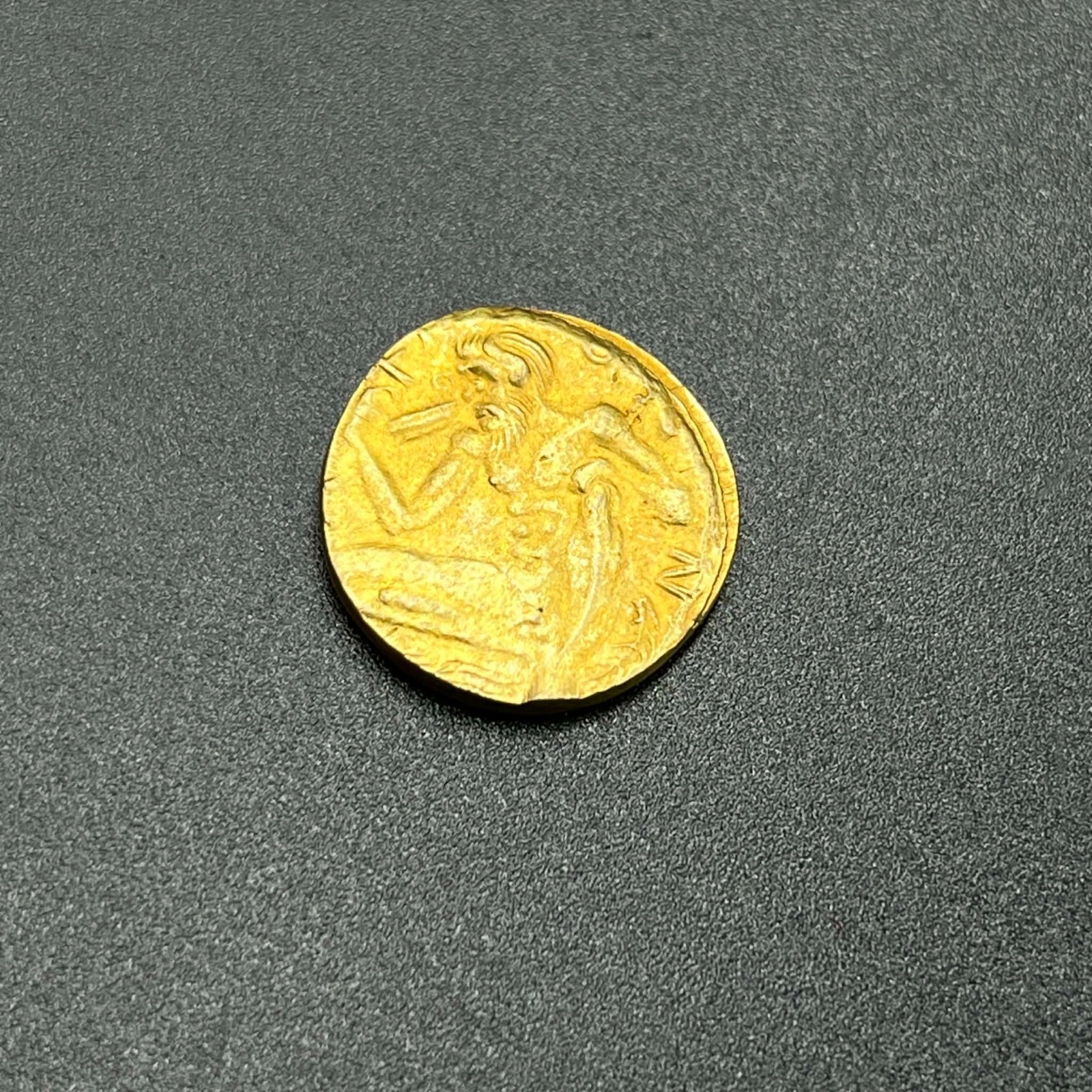 Ancient Greek Roman Solid 18K gold plate Tetradrachm coin Rare