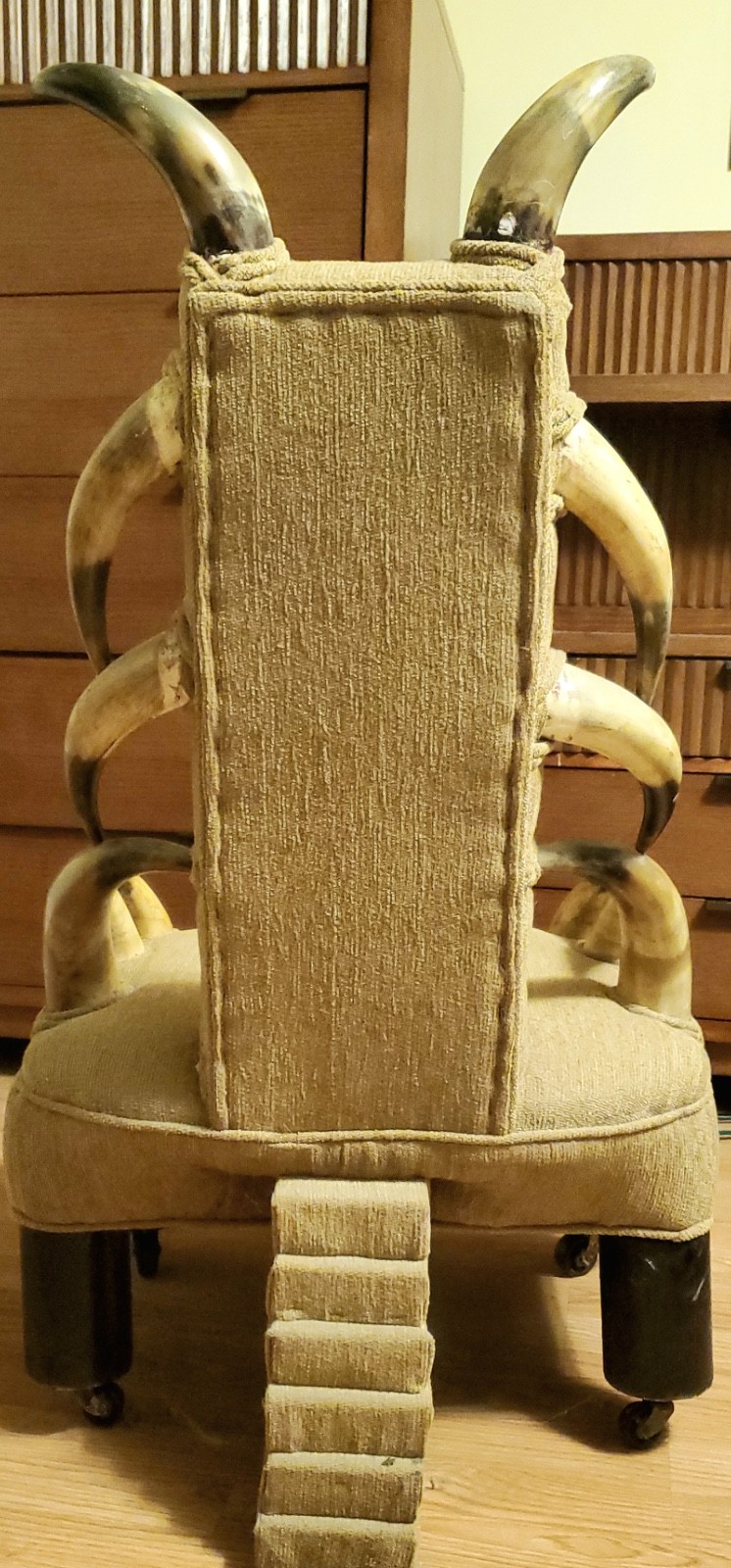 Rare Antique Heirloom Chair – Handcrafted Bullhorn & Wood – $1900 OBO