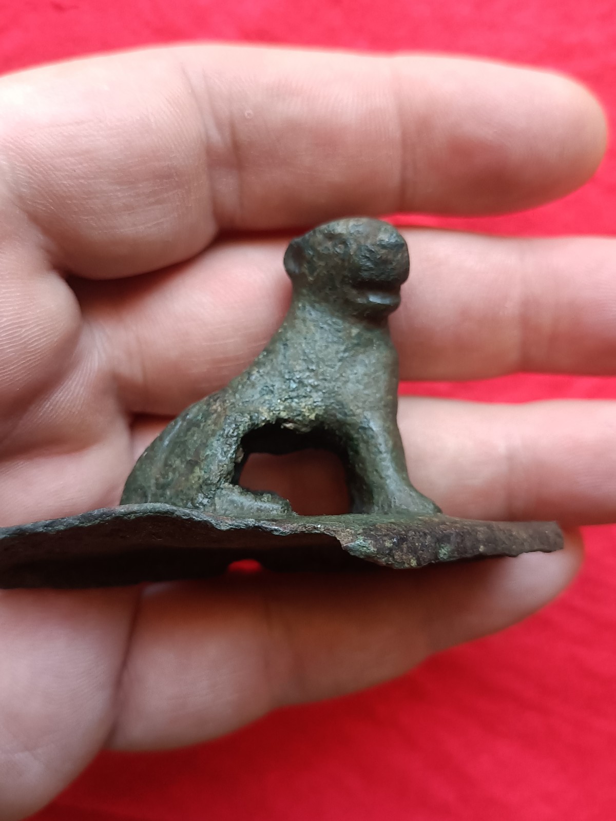 Authentic Ancient Roman Solid Bronze Lion Applique Mount – Massive Original…