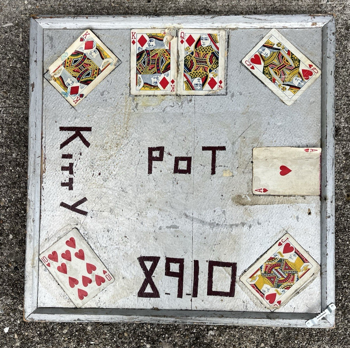 Antique Game Board Chinese Checkers Tripoley Folk Art 1940s Double Sided Outside