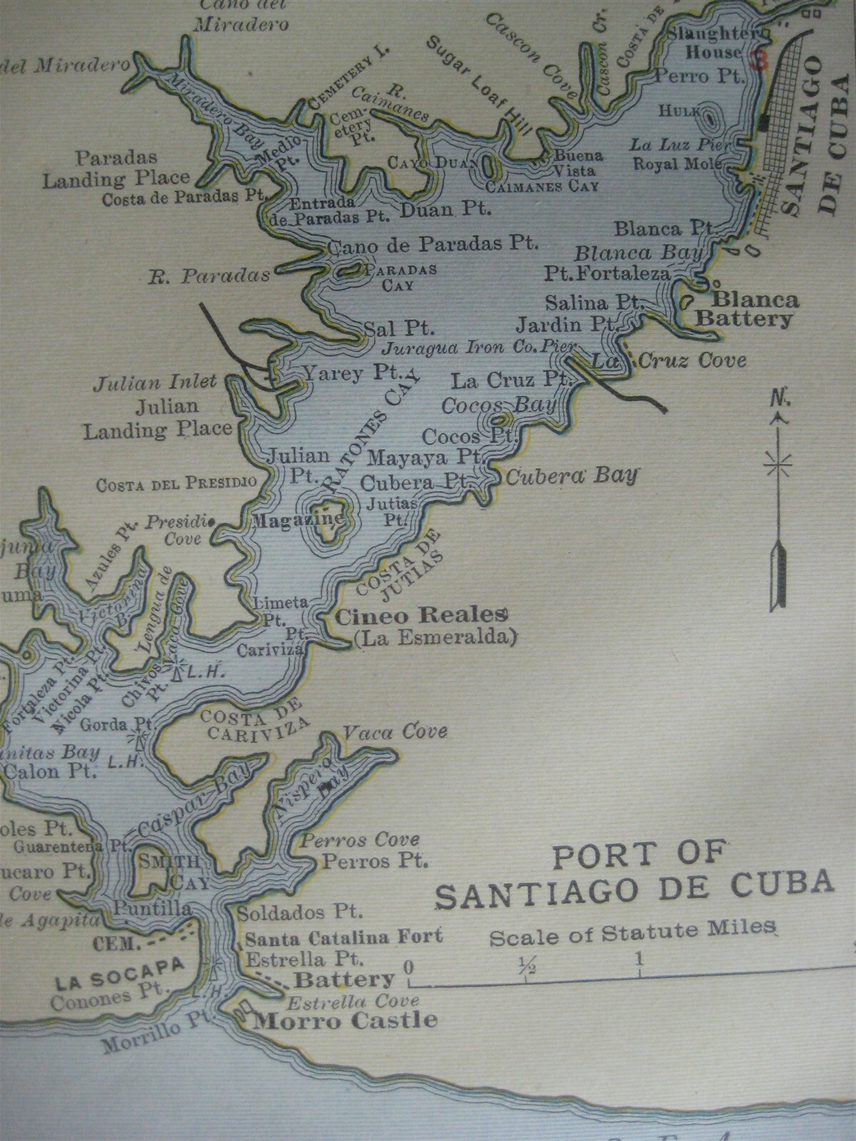 Original 1913 Large-Format Railroad Map CUBA Key West Havana Guantanamo Camagüey