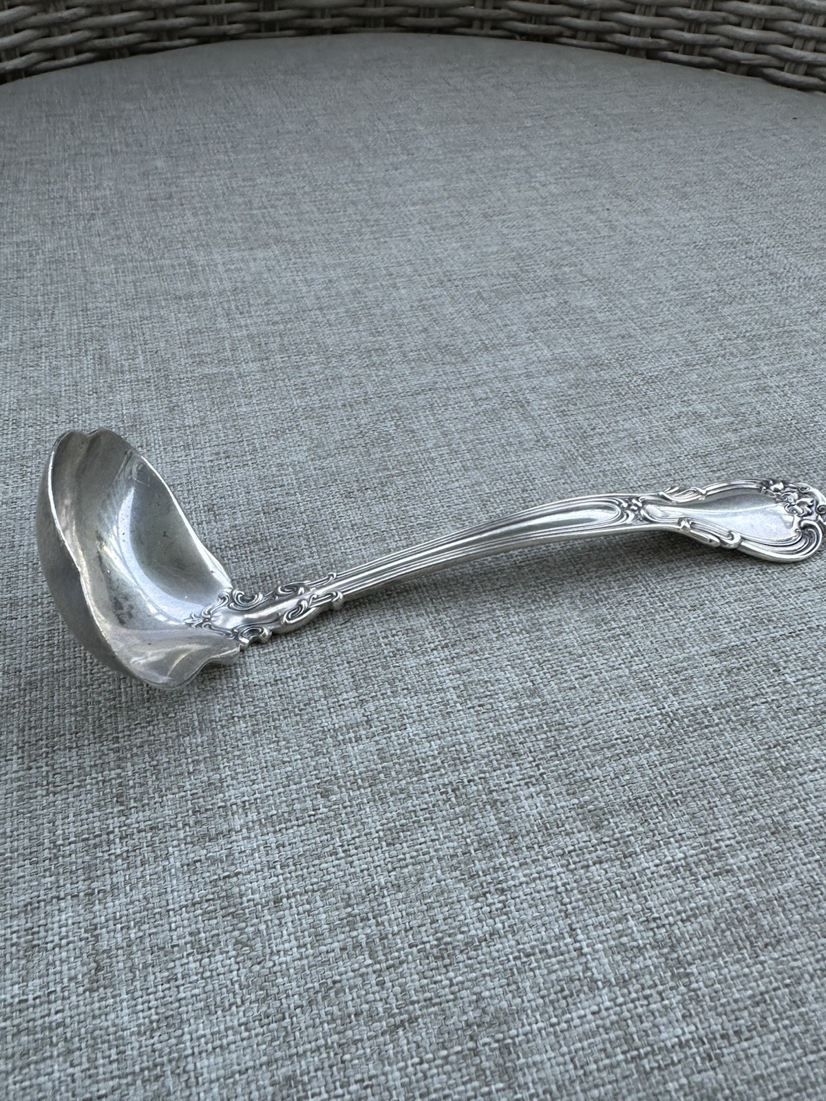 Chantilly by Gorham Sterling Silver Oyster Ladle with Scalloped Bowl, 6.5 In