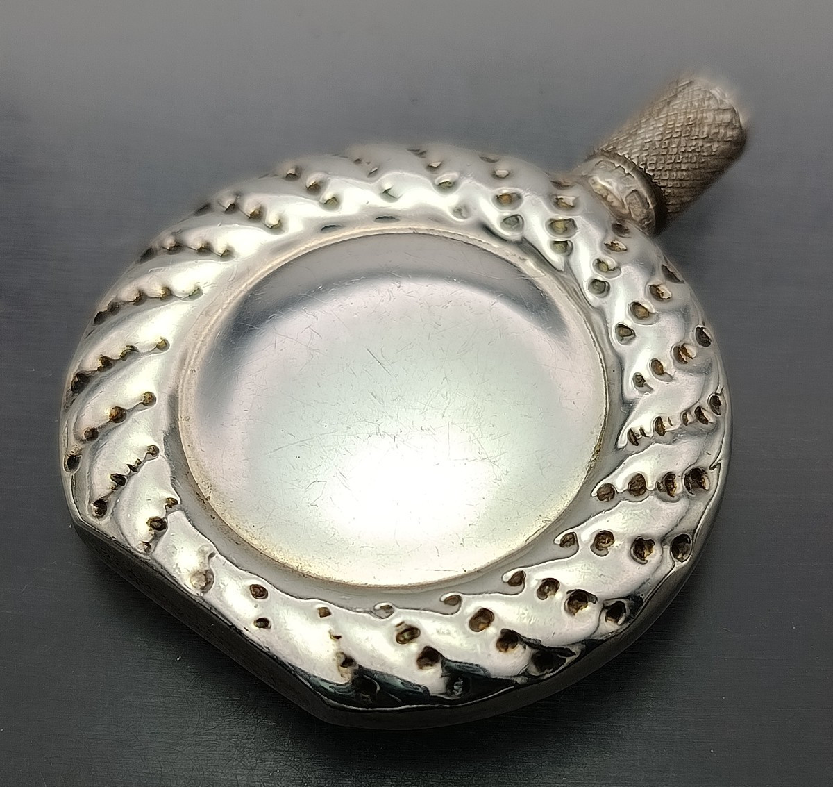 Vintage Sterling Silver Perfume Scent Bottle Flask With Applicator Hallmark Lond