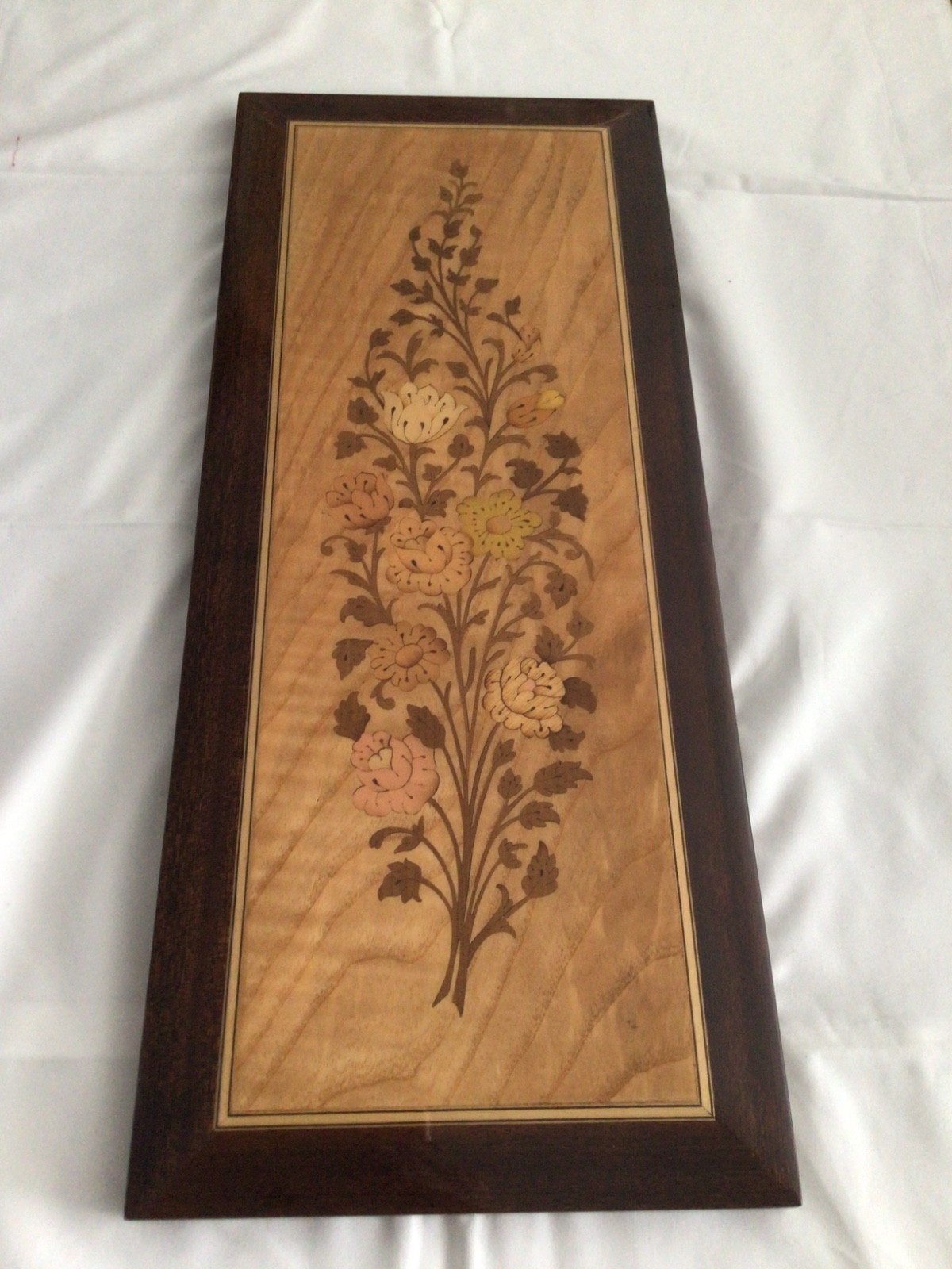 Sorrento Marquetry picture of flowers and leaves