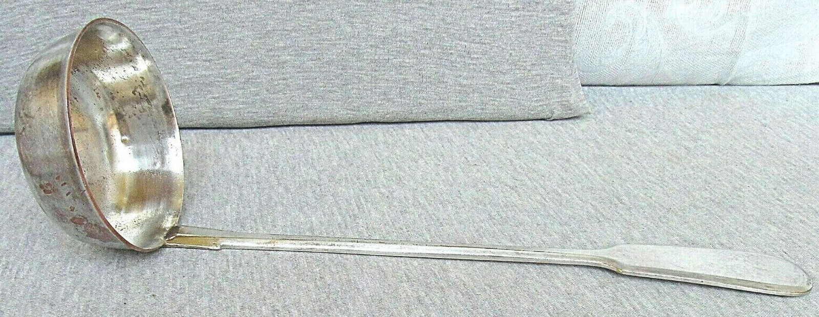 Fraget Norblin Poland Art deco silver plated soup ladle, signed, early of the 20