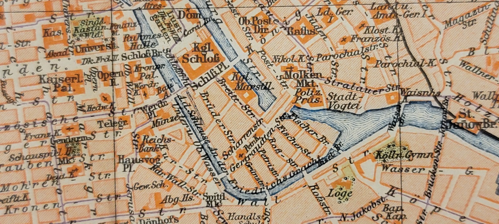 Two 1898 colored maps Berlin, Berlin Surroundings + B&W Berlin Buildings Meyers