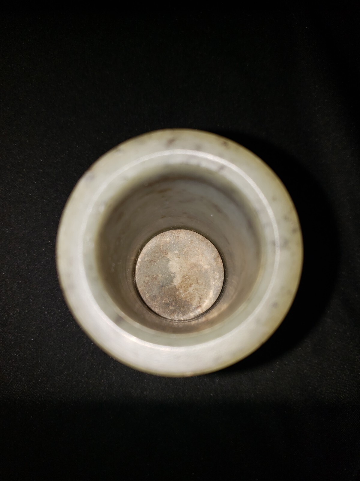 Chinese Cylindrical Multi Colored Jade/Hardstone Brush Pot/Washer