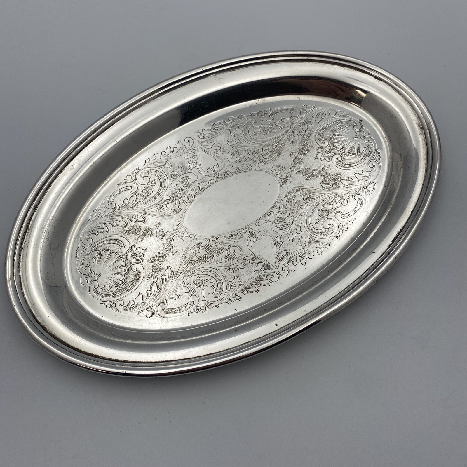 Vintage Academy Silver On Copper Tray 6″ X 9″ Heavy Duty