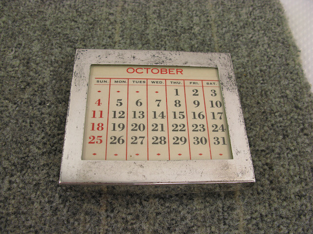 Antique Reed & Barton Sterling Silver Perpetual Desk Calendar S78 Picture Frame