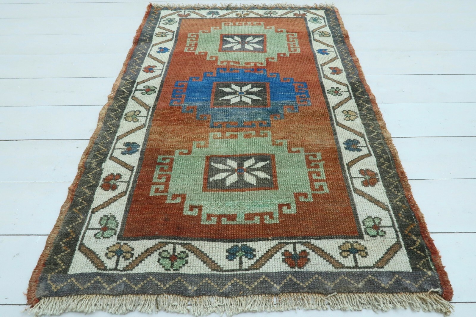 DoorMat Turkish Sard Carpet Rug, Small Rug, Kelim, Tapis 29″x43″ AreaRug, Carpet