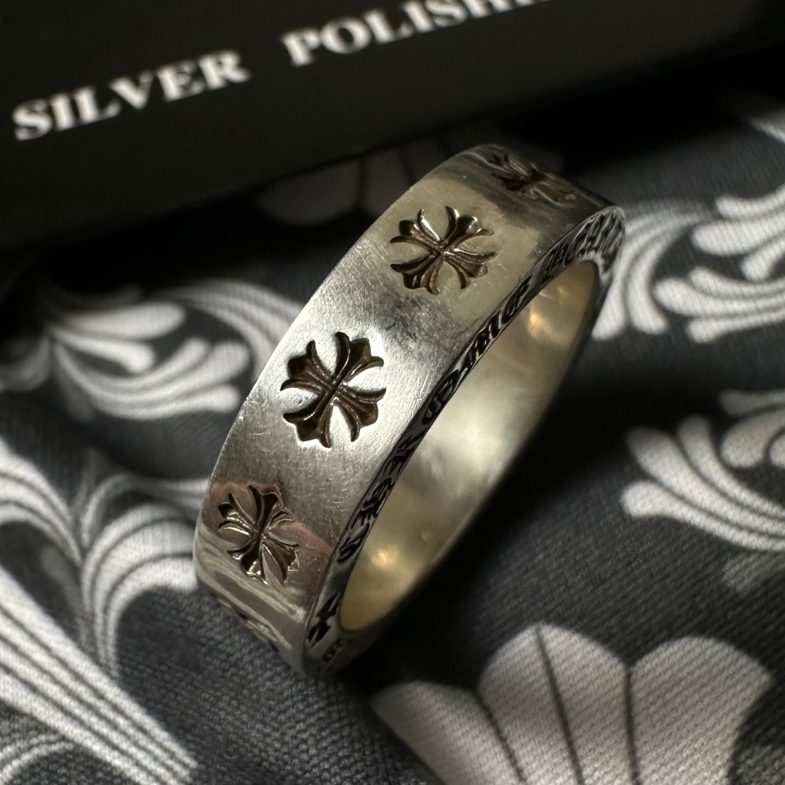 Chrome Hearts Forever Spacer Cross Ring Size 8.25 US 925 Sterling Silver