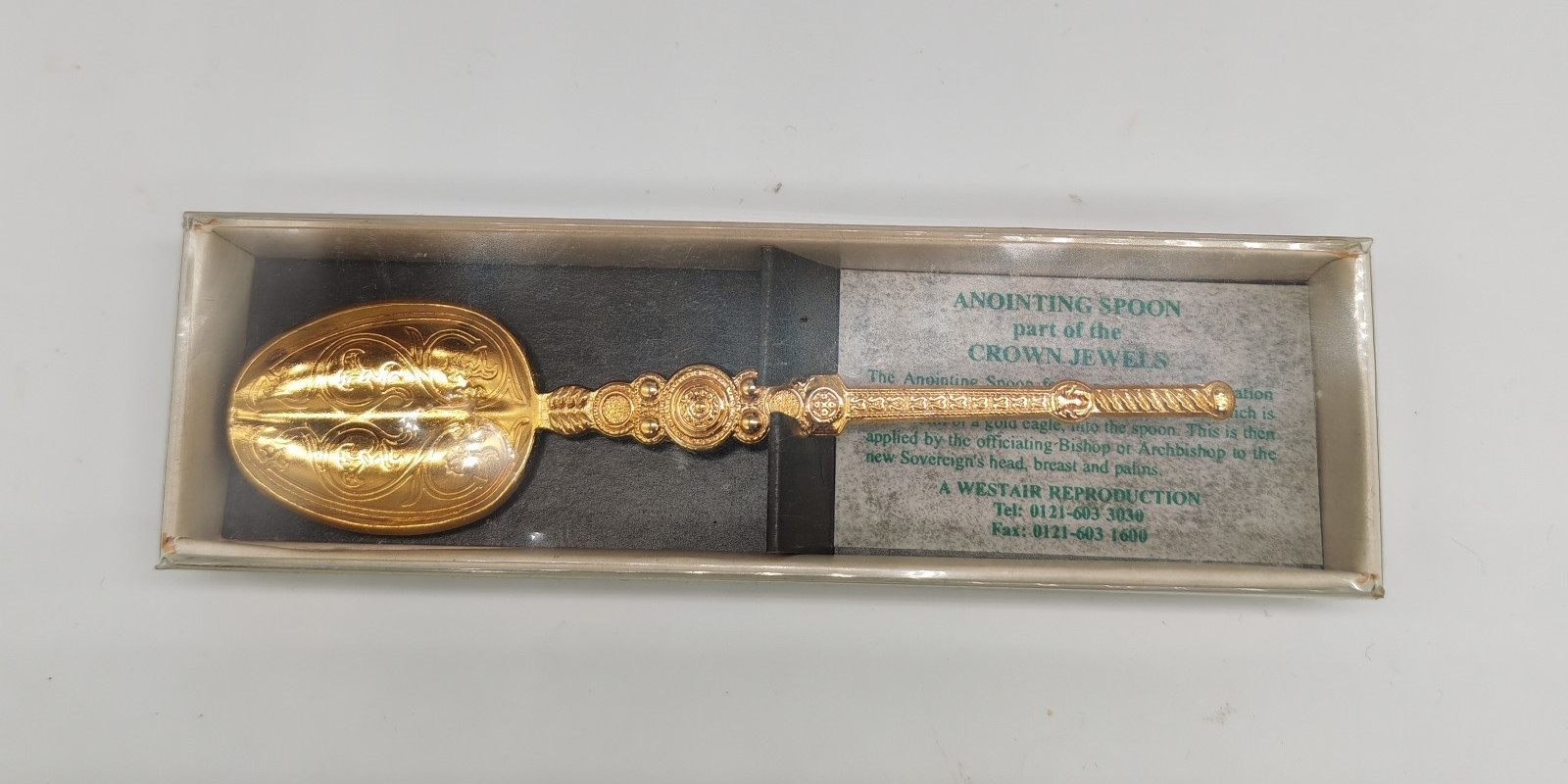 Queen Elizabeth II Gold Plated CORONATION Royal ANOINTING TEASPOON 1952