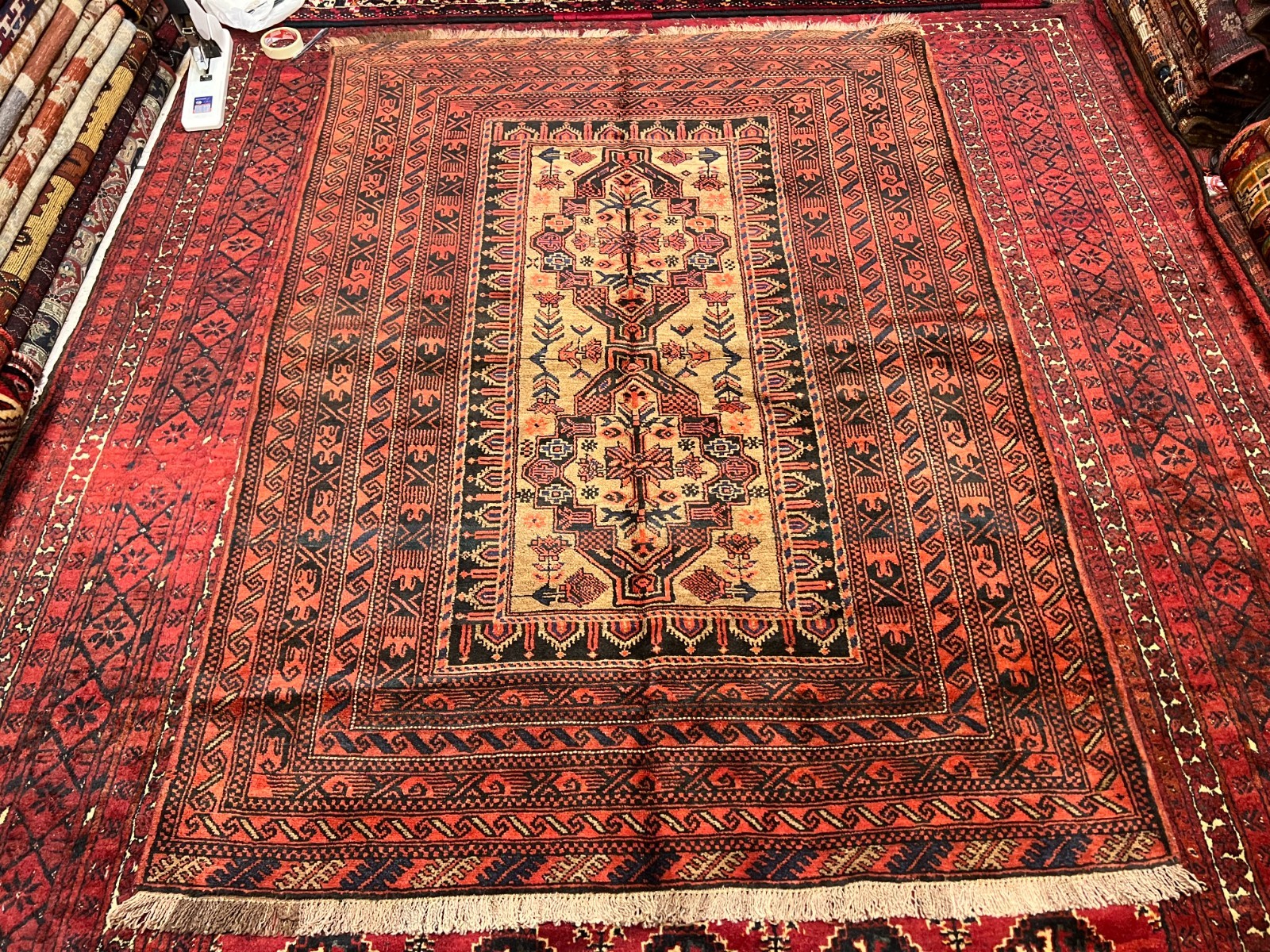 COLLECTORS’ ITEM Vintage Tribal Belouch Nomadic Herati Latif Khani Carpet