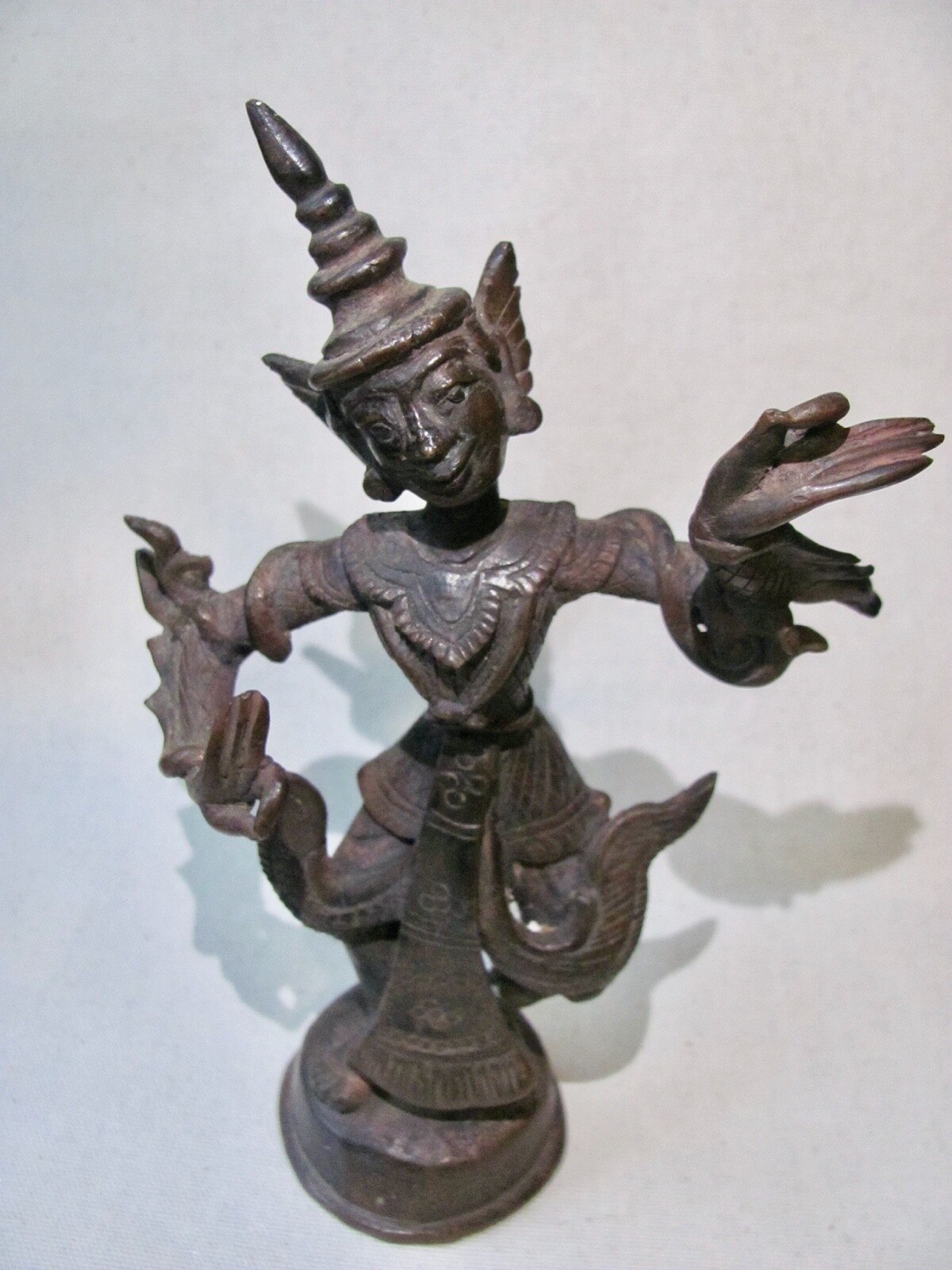 Antique 19C Burmese Bronze Celestial Dancing Figure from Myanmar