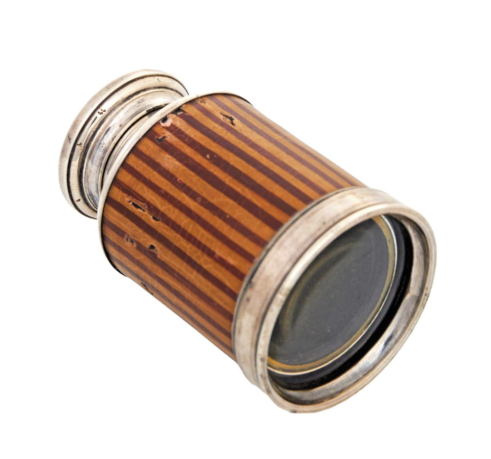 A silver monocular spy-glass by Ramsden.