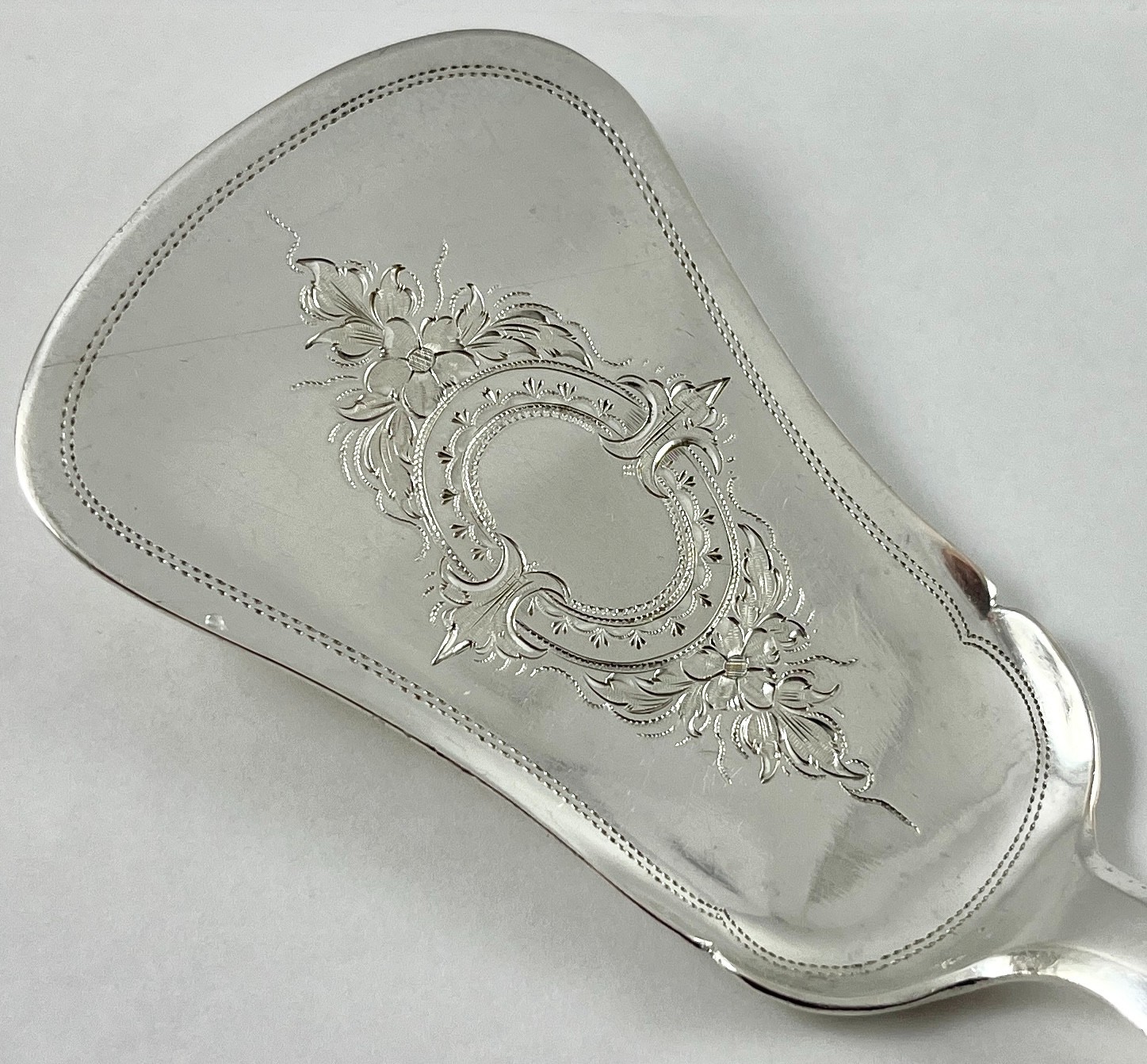 Antique German 800 Silver Pastry Server J Cuhl Hamburg 88g Engraved
