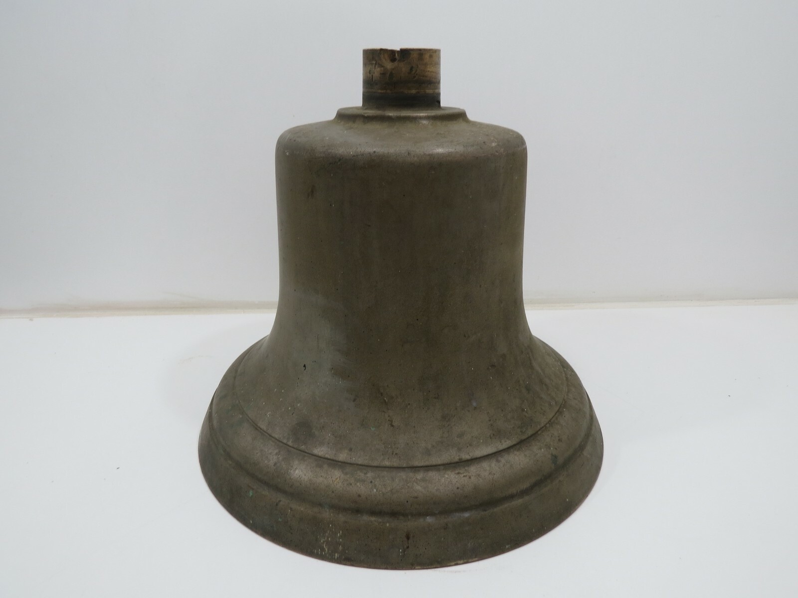 HUGE 15 INCH BRONZE BELL SHIP TUG NAVY 58 POUNDS (31B348A)