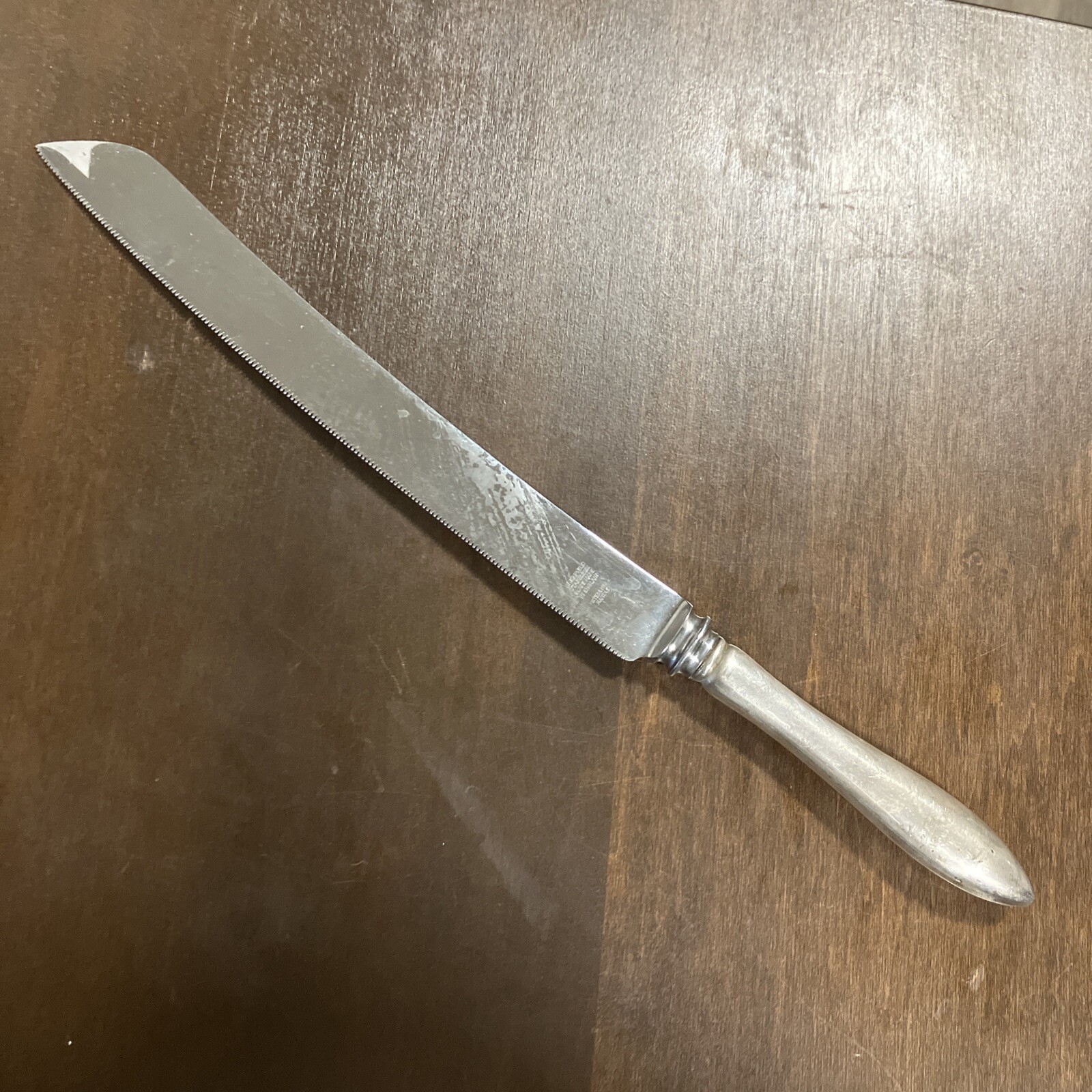 ANTIQUE Gorham SHEFFIELD ENGLAND .925 STERLING SILVER WEDDING CAKE KNIFE