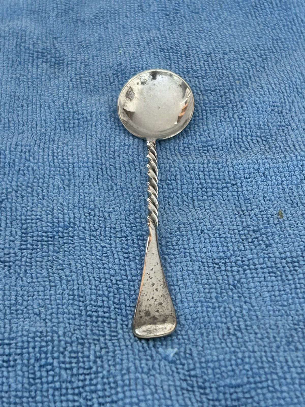Antique H.&T. Mfg. Co. Silver Plated Muddler Spoon w/ Twist Handle 5.5”