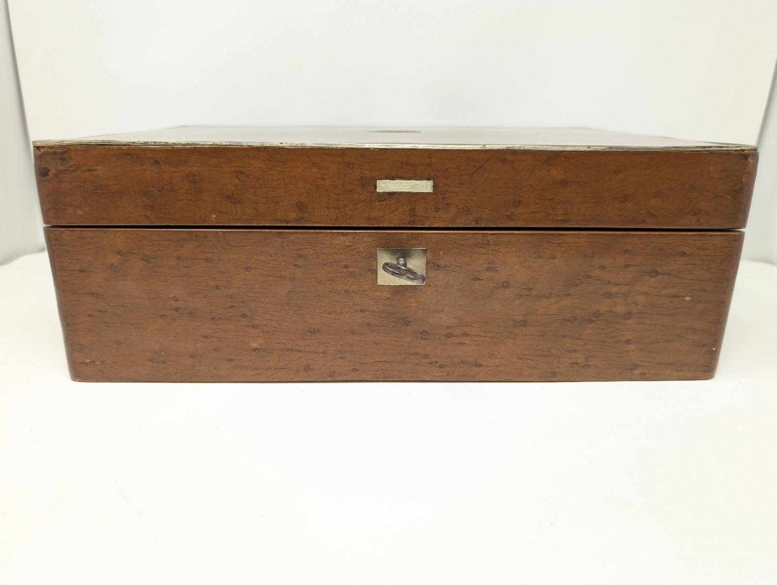 RECENTLY RESTORED! Birdseye Maple & Sterling Silver LAP WRITING DESK Victorian