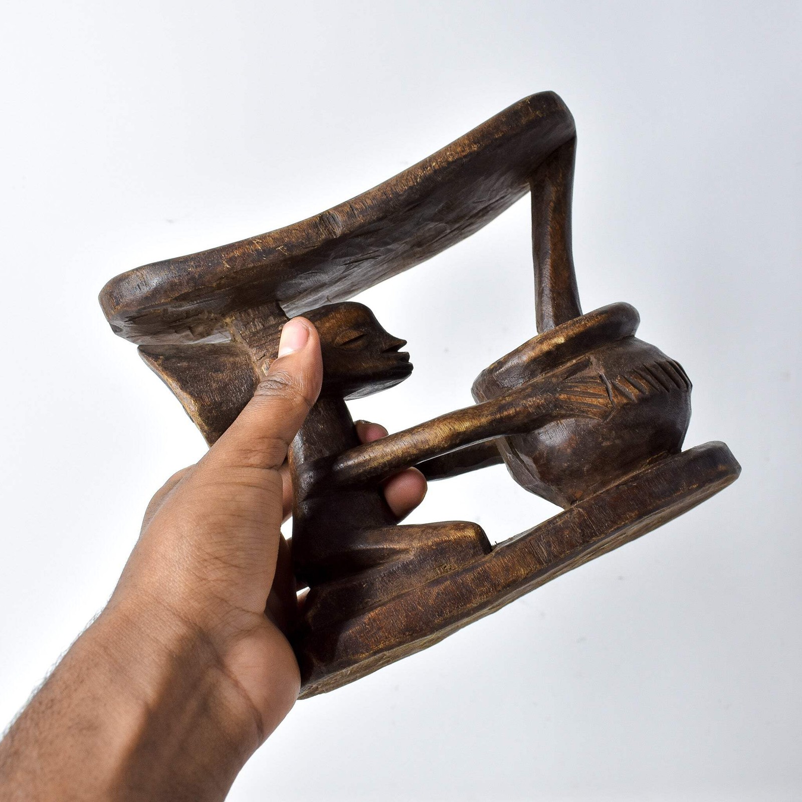 Luba Figural Miniature Headrest Congo