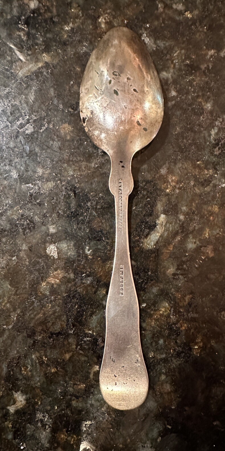 Antique Coin Silver Teaspoon Wakefield & Woodward Great Falls NH 15g Mono LL152
