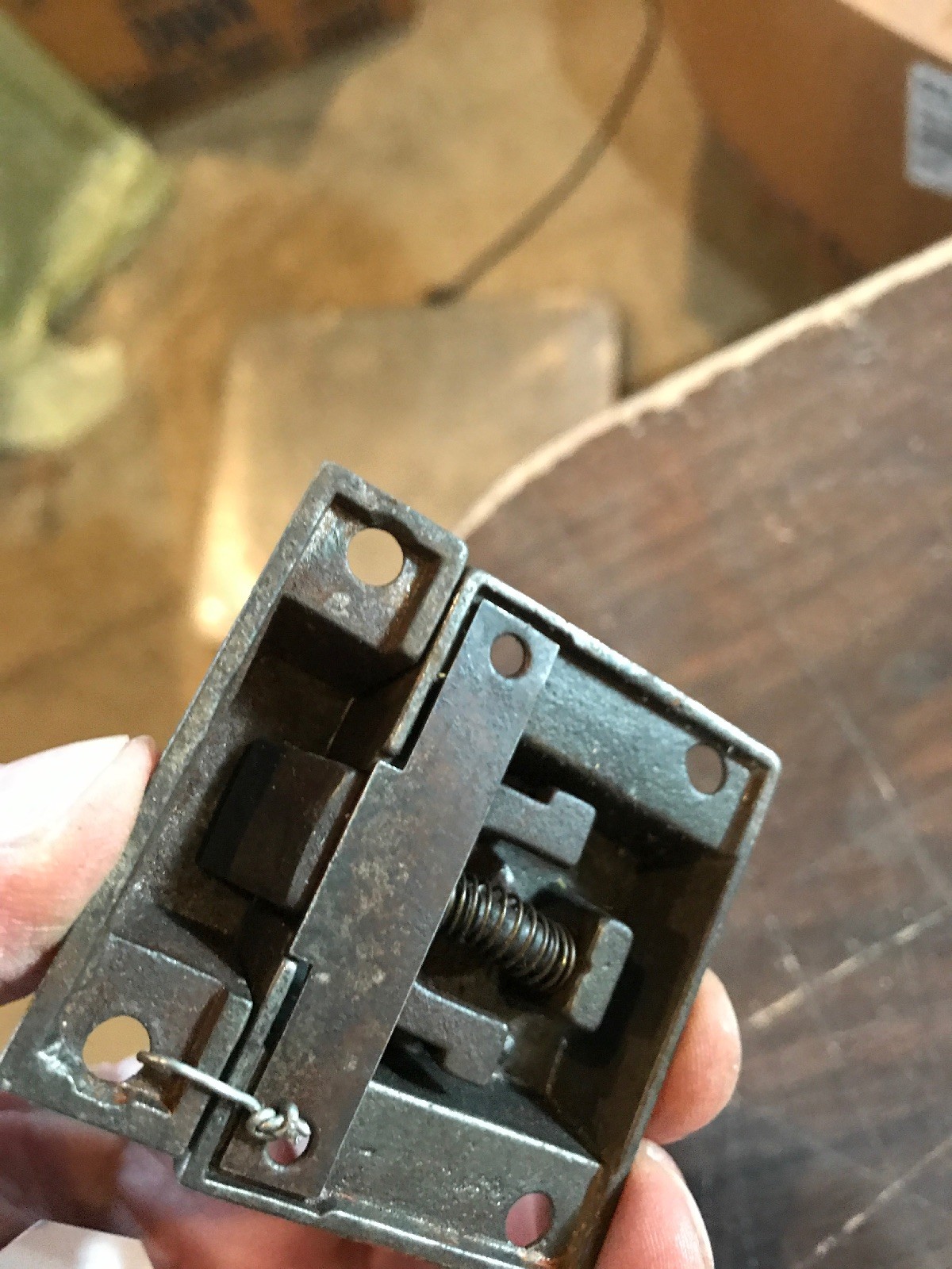 Two available price separate antique cast-iron Eastlake cabinet latch 2 1/4 in.²