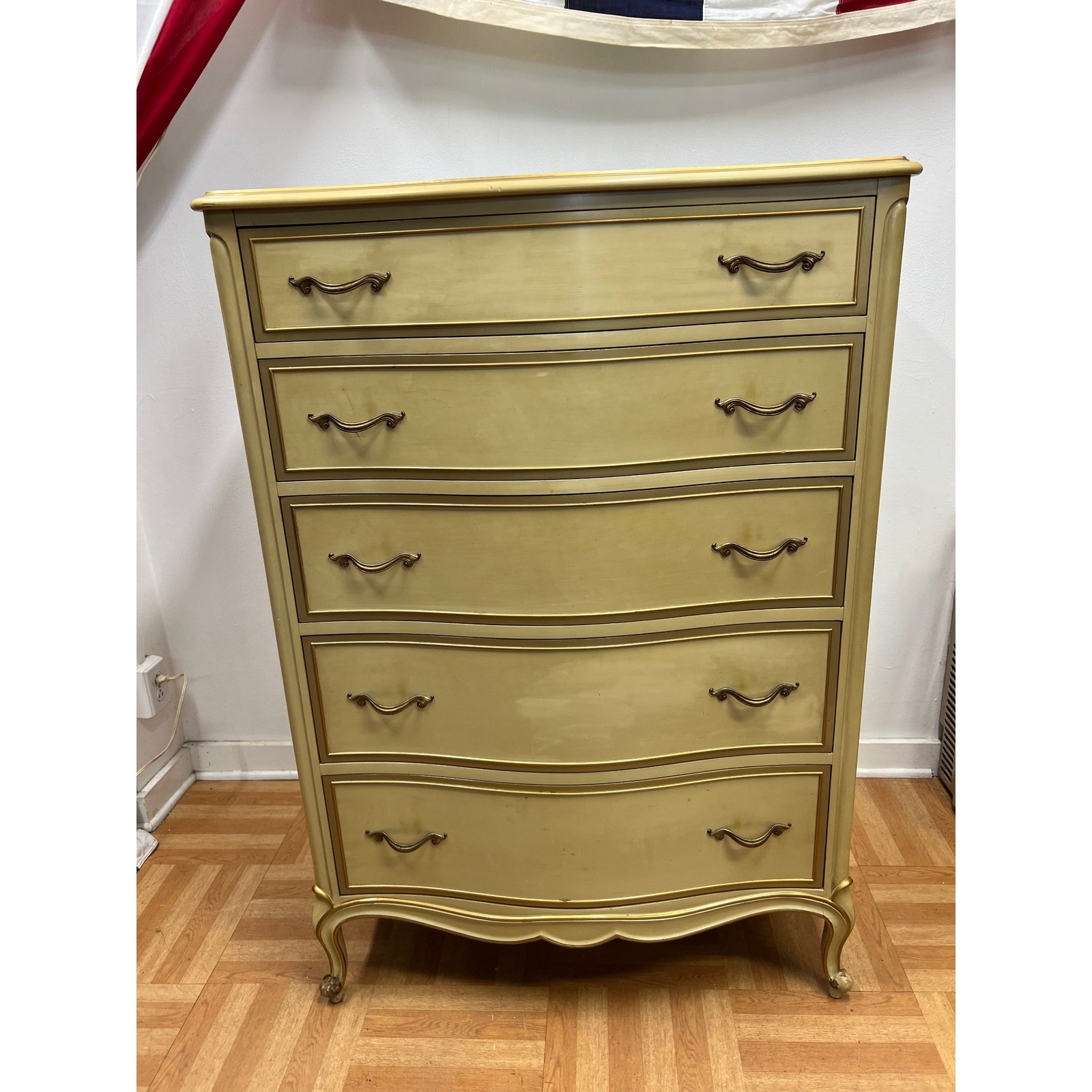 French Provincial Dresser DREXEL Touraine vintage wood chest of drawers country