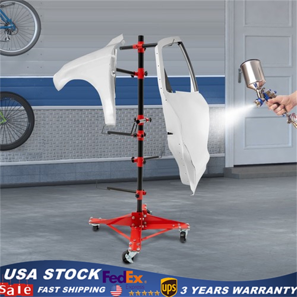 48″ Rotating Bumper Hanger Stand Painting Car Repair Rack Tree Auto Body Shop.