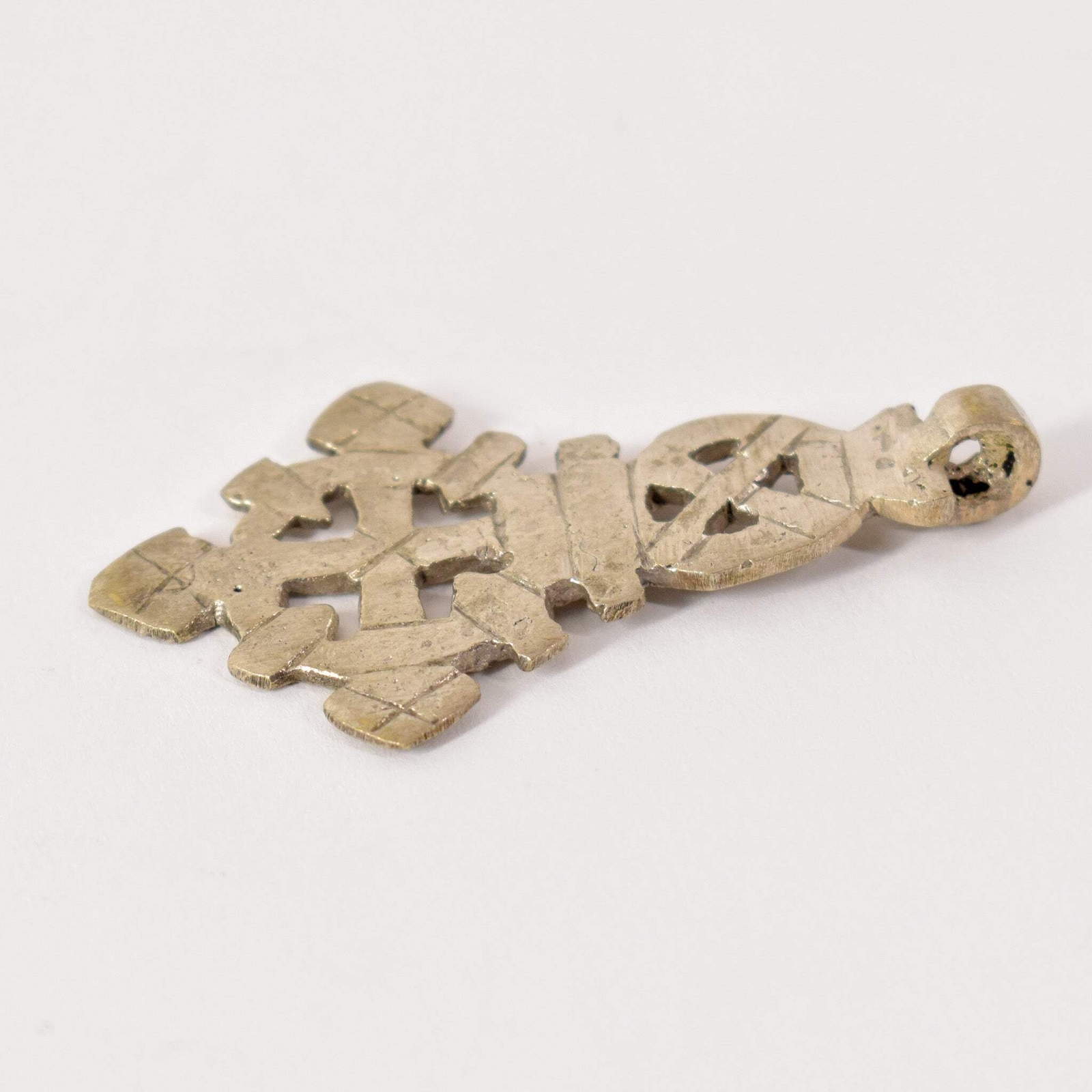 Coptic Cross Silver Metal Pendant Ethiopia