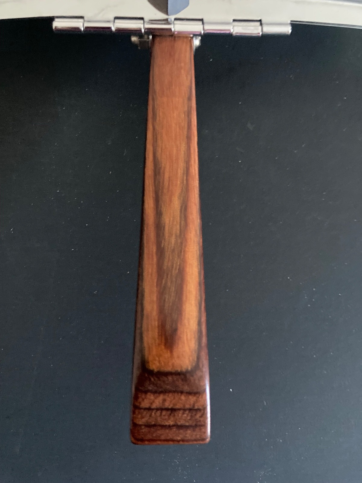 Vintage Ironware Warming Serving Pan Dish with Hinged Lid Wood Handle