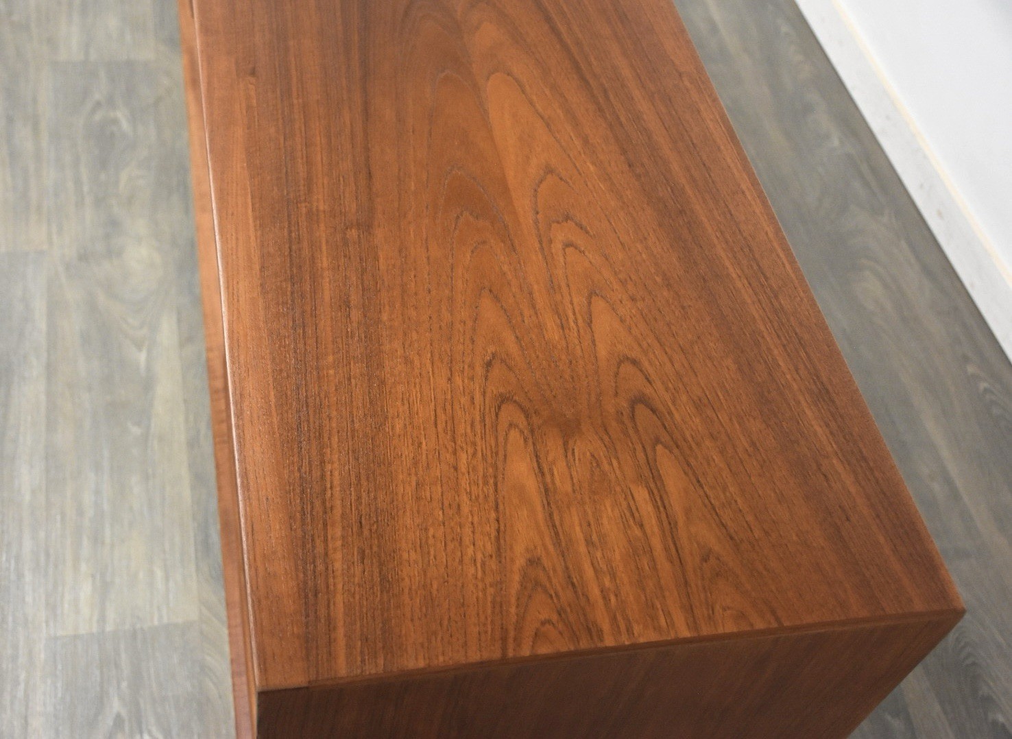Refinished 75” Danish Modern Teak Sideboard Credenza Dresser By Falster Mid