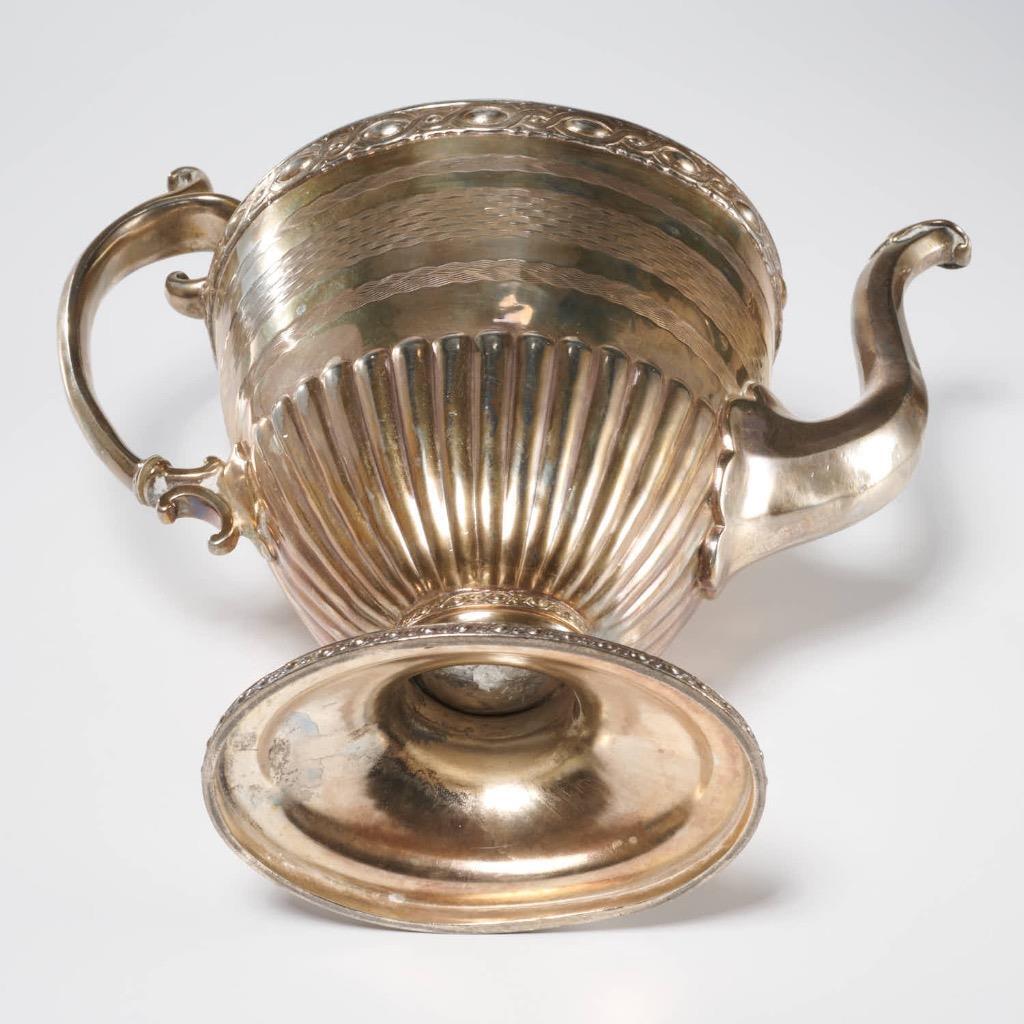 Reed & Barton 1799 Engine Turned Silverplate Coffee/Tea Pot Sugar Bowl Creamer