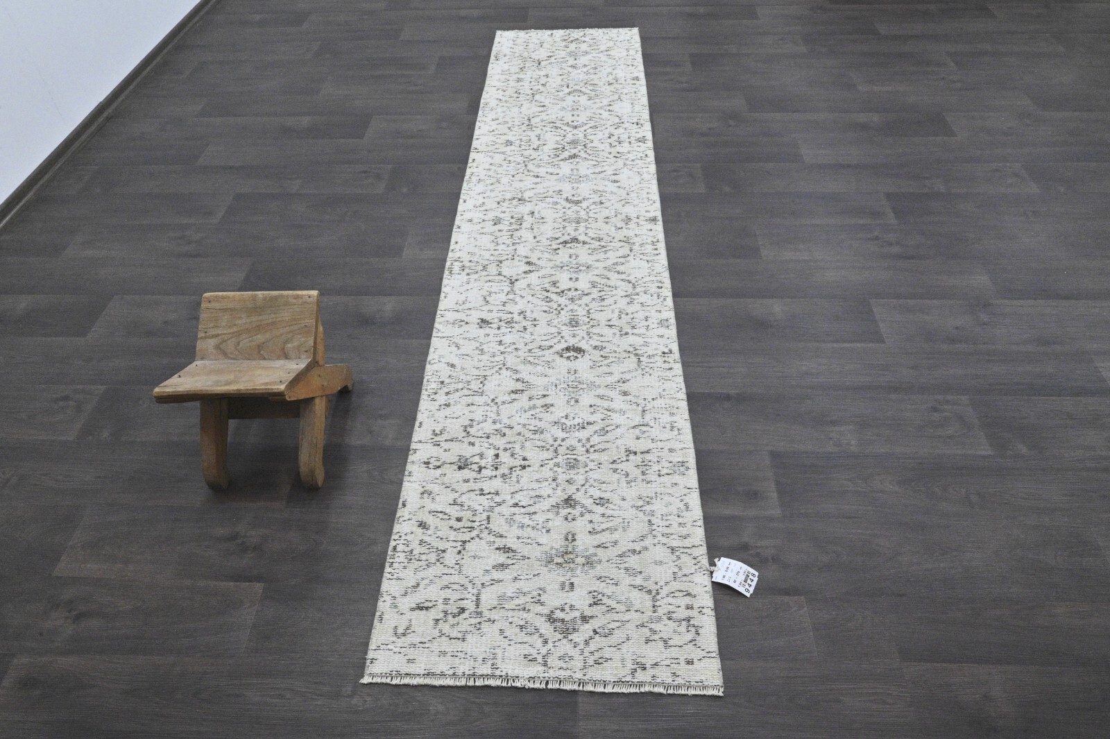 Vintage Turkish Runner Rug 2x9ft Wool Anatolian Handmade Hallway Oushak BEIGE
