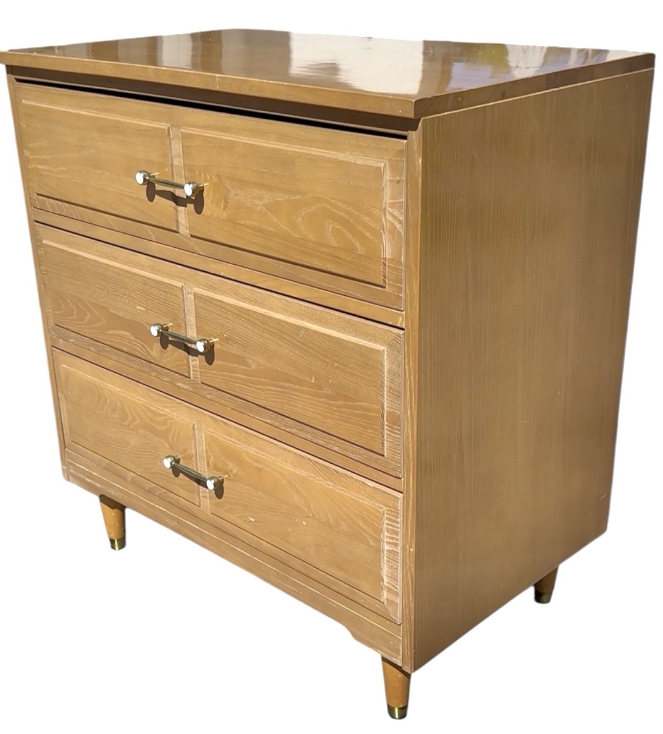 Three Drawer Dresser MCM L.A. Period Furniture Bachelor Chest Light Wood