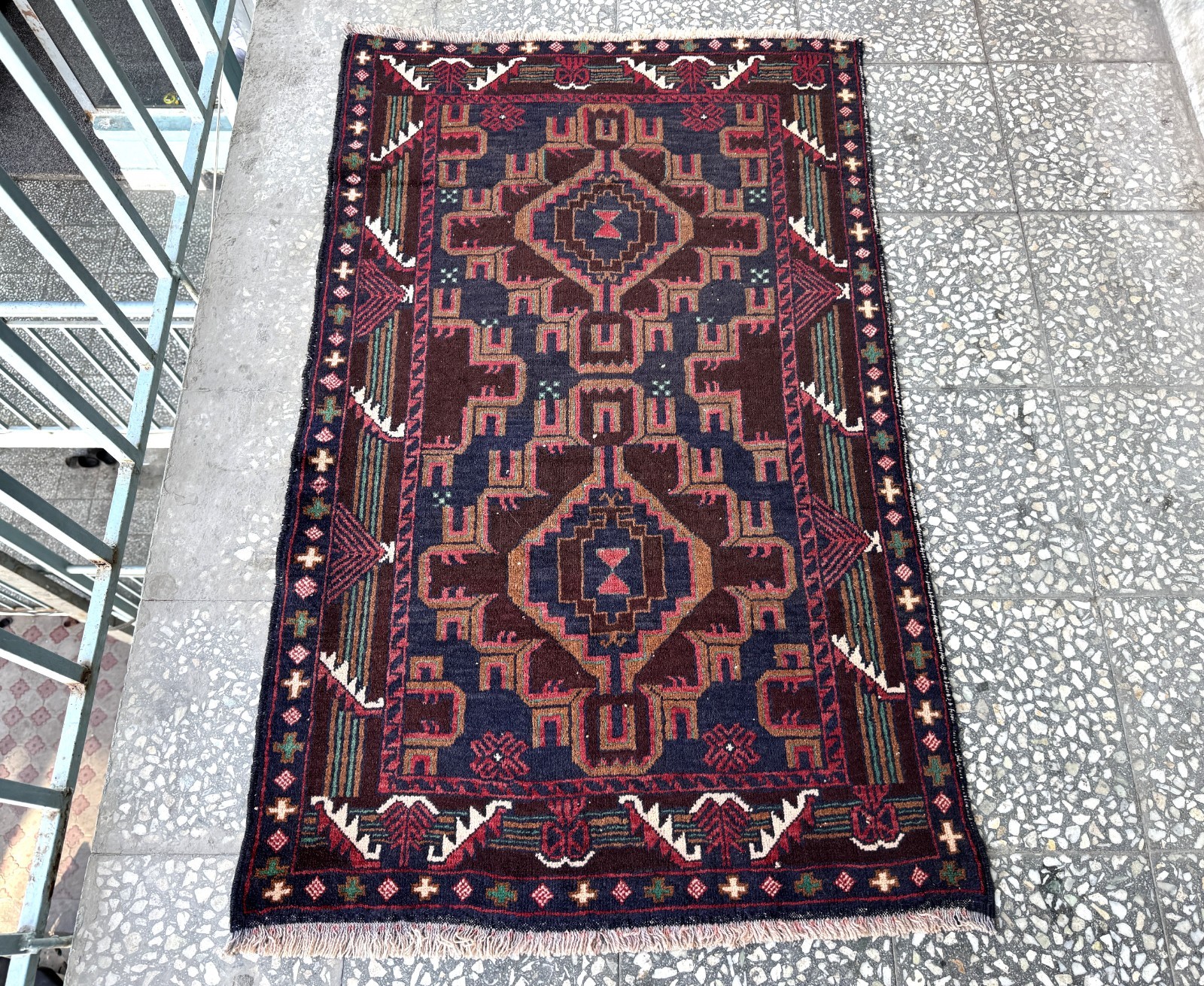 3×4 ft Afghan Tribal Hand Knotted Antique Baluchi Rug Oriental Wool Area Carpet