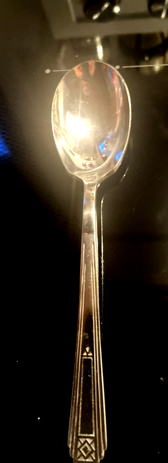 Wm Rogers MFG. Co. AA Art Deco Paramount Silverplate Sugar Spoon Vintage 1930’s