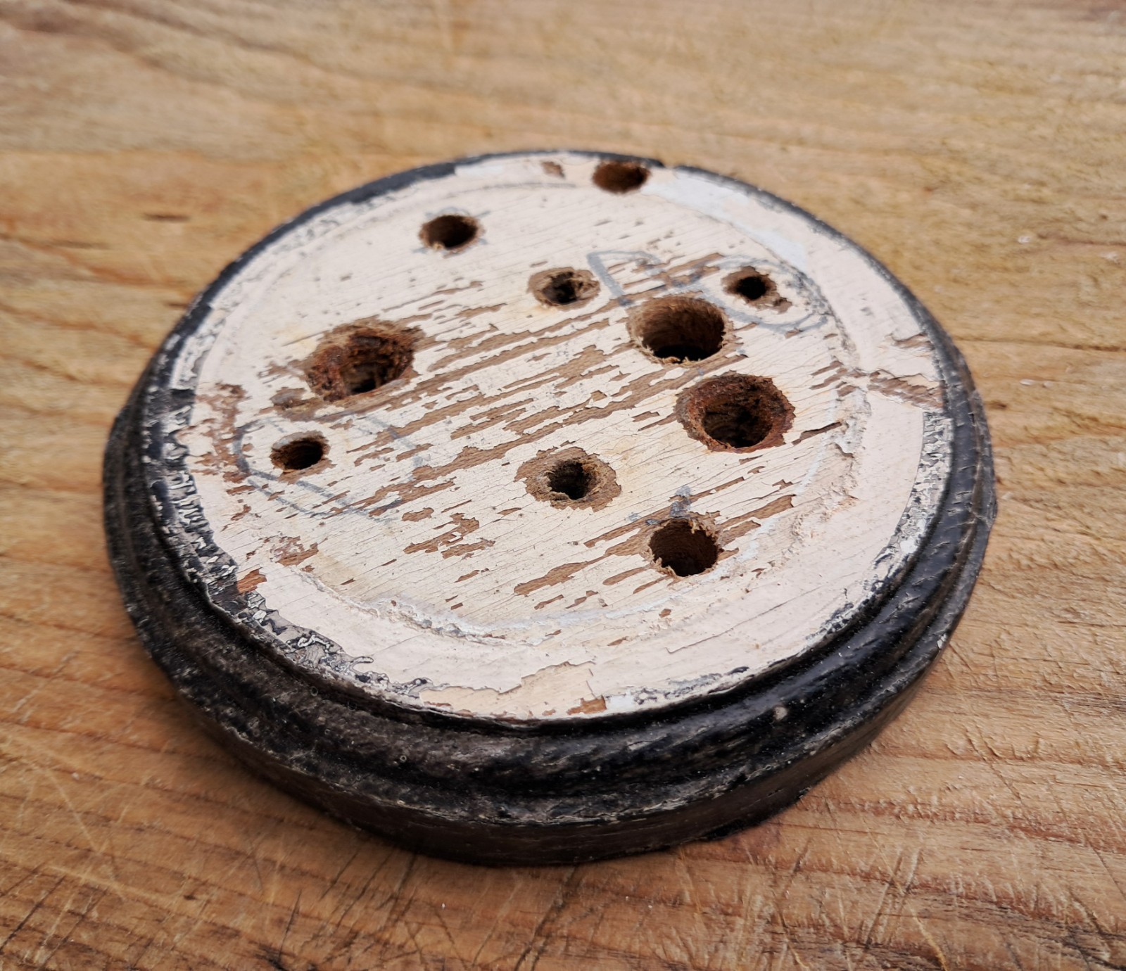 Vintage 1930s Wooden Pattress for Dolly Light Switch Period House Shabby #H