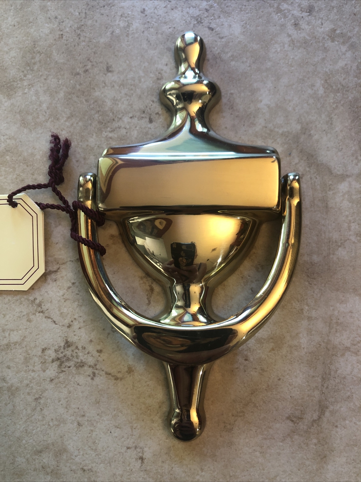 Vintage ~ Solid Brass Door Knocker Tarnish Resistant 7″