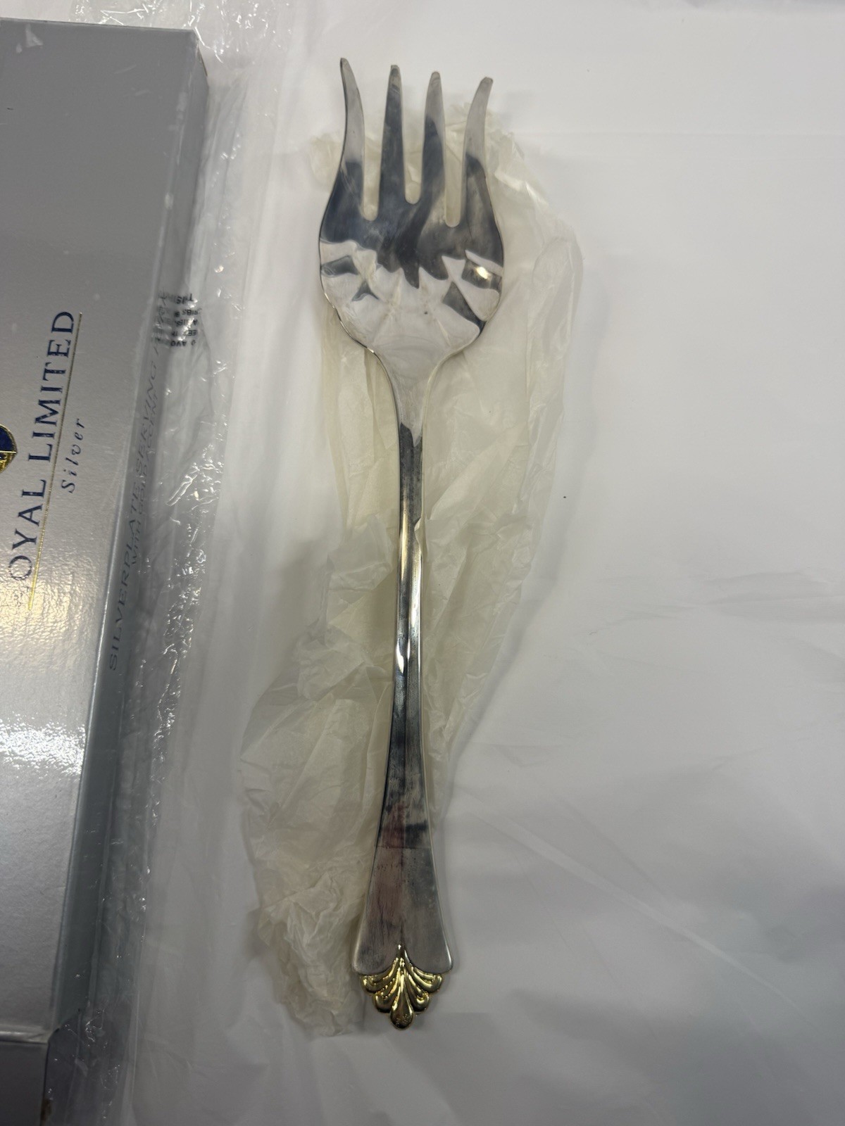 VINTAGE ROYAL LIMITED serving Fork Silver Plated 10” New