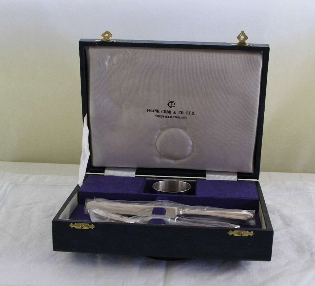 Silver Child-Set Boxed : Spoon, Fork & Serviette Ring